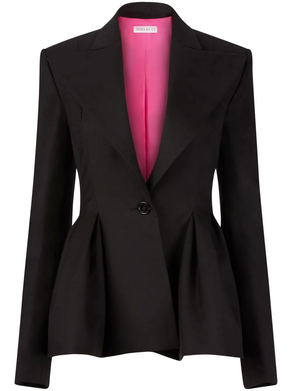 Peplum Hem Wool Blazer by Nina Ricci
