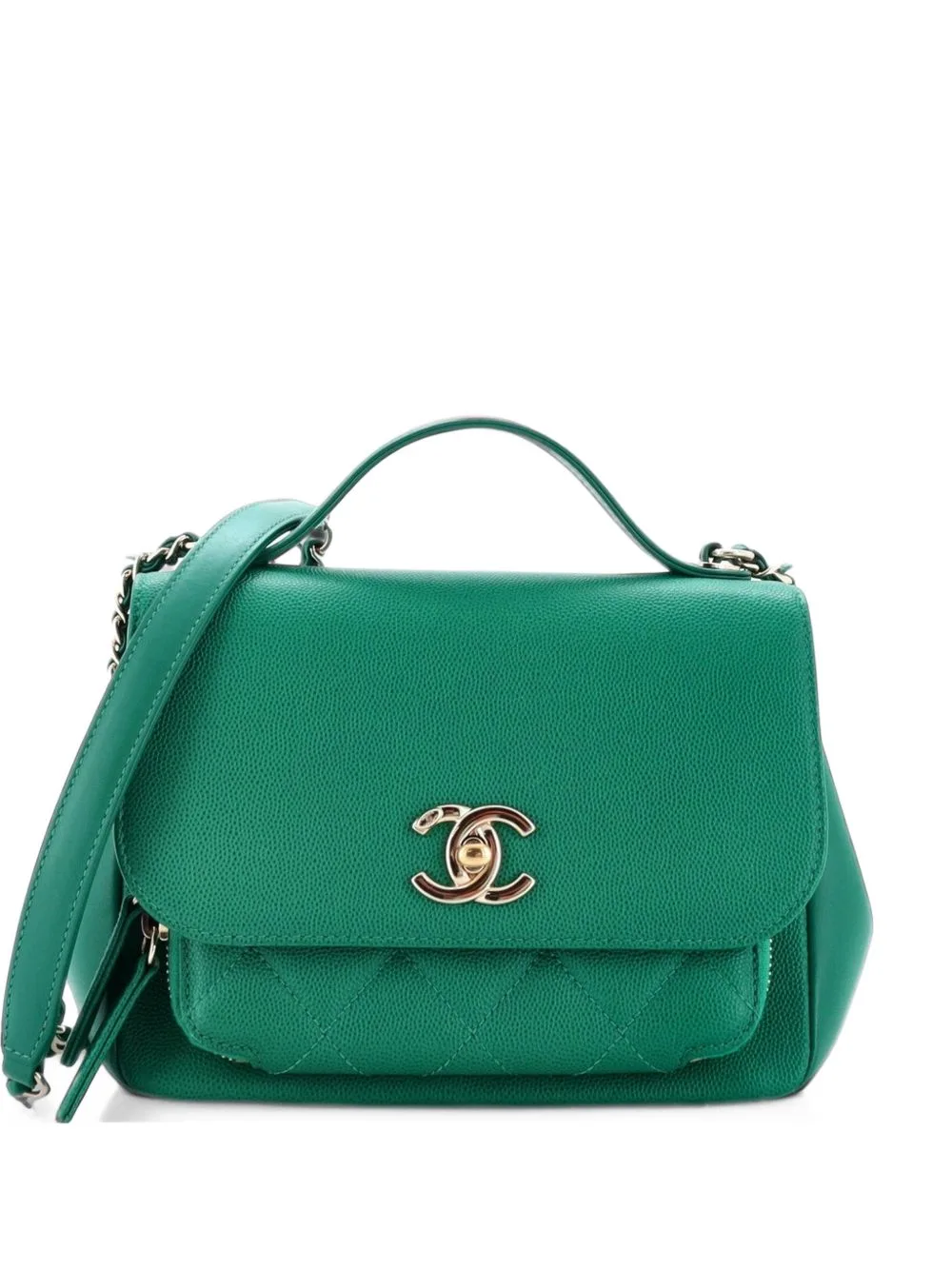 Business Affinity Flap Bag Quilted Caviar Mini Crossbody Bag by CHANEL Pre-Owned