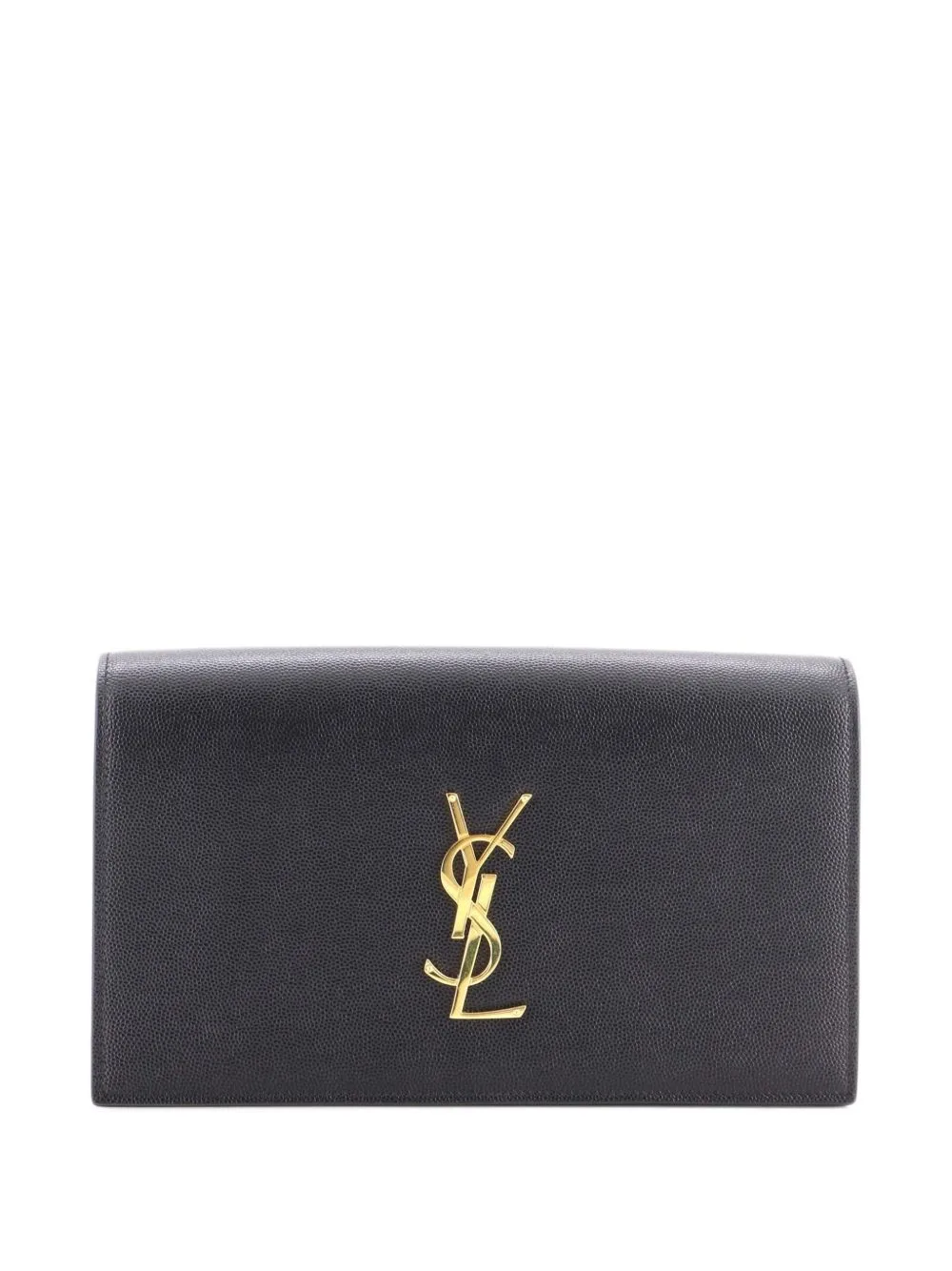 Classic Monogram Leather Long Clutch Bag by Saint Laurent Pre-Owned