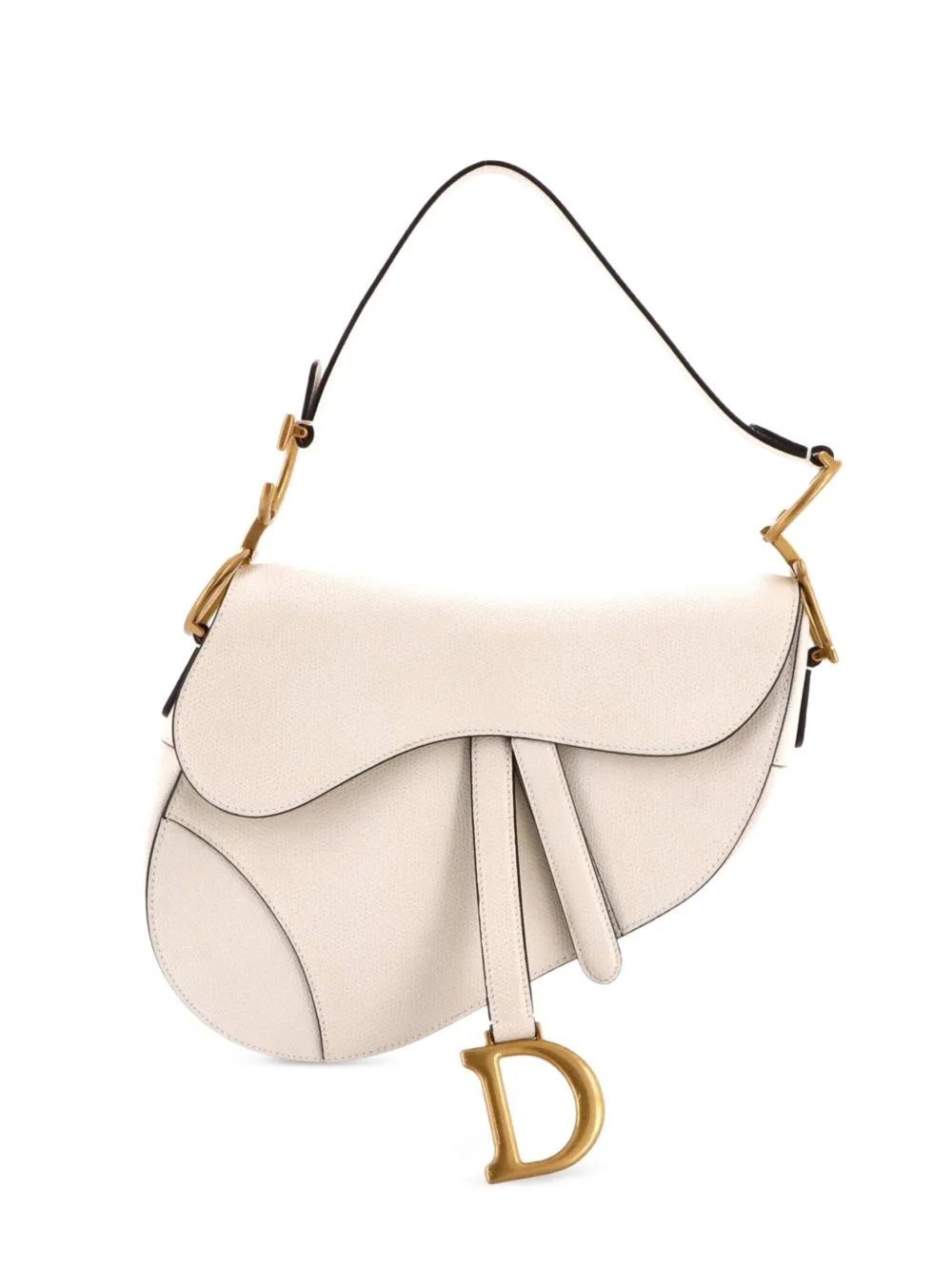 Saddle Handbag Leather Medium Shoulder Bag by Christian Dior Pre-Owned