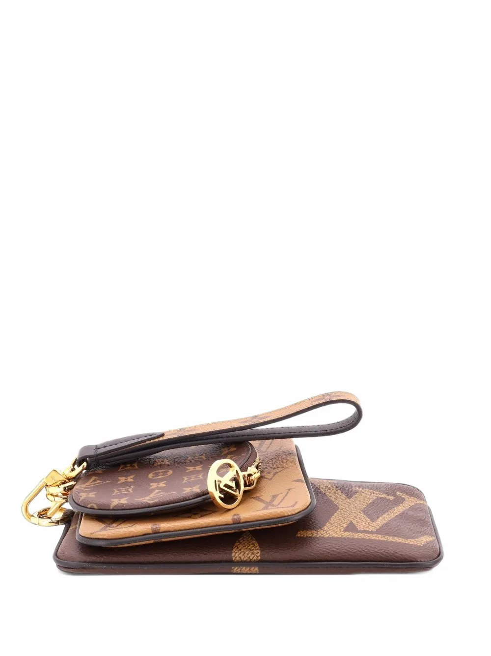 Trio Pouch Set Reverse Monogram Giant Clutch Bag by Louis Vuitton Pre-Owned