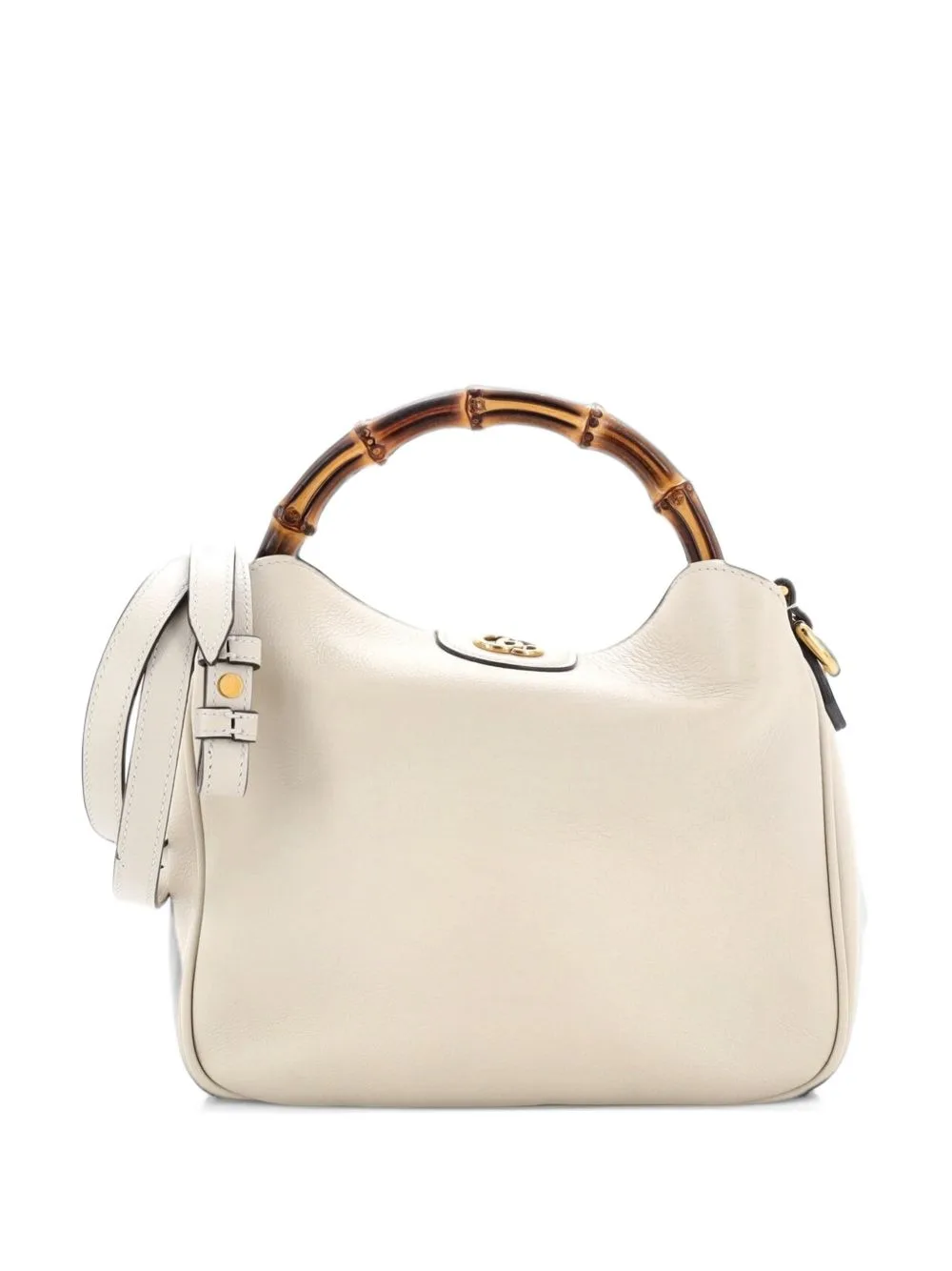 Diana NM Bamboo Shoulder Bag Leather Small Tote Bag by Gucci Pre-Owned