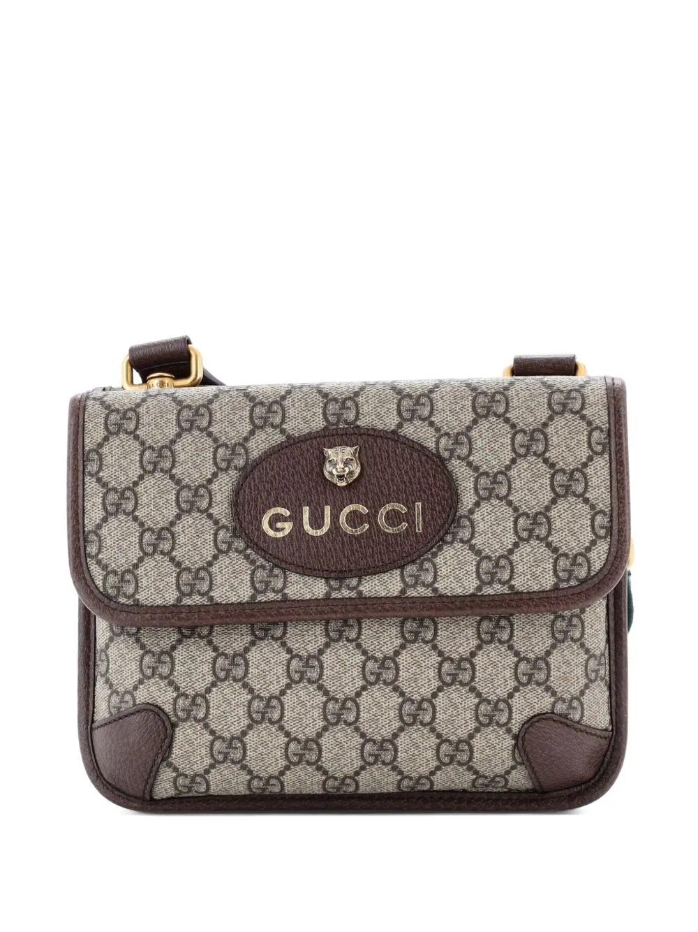 Neo Vintage Flap Messenger GG Coated Canvas Small Crossbody Bag by Gucci Pre-Owned