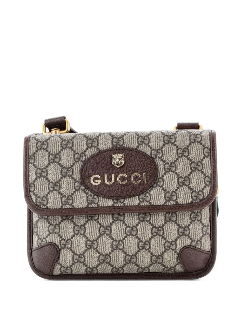 Neo Vintage Flap Messenger GG Coated Canvas Small Crossbody Bag by Gucci Pre-Owned