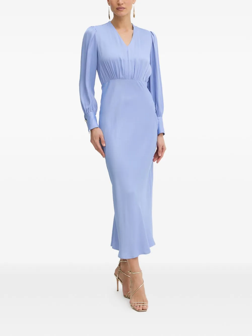 Gathered V-Neck Dress by TWINSET