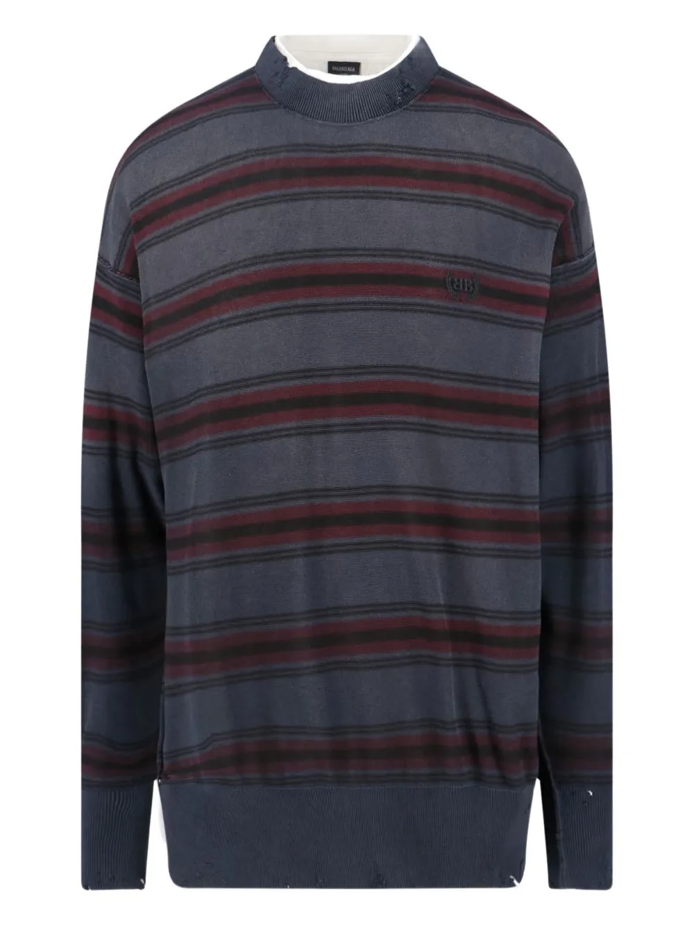 Striped Distressed Sweater by Balenciaga