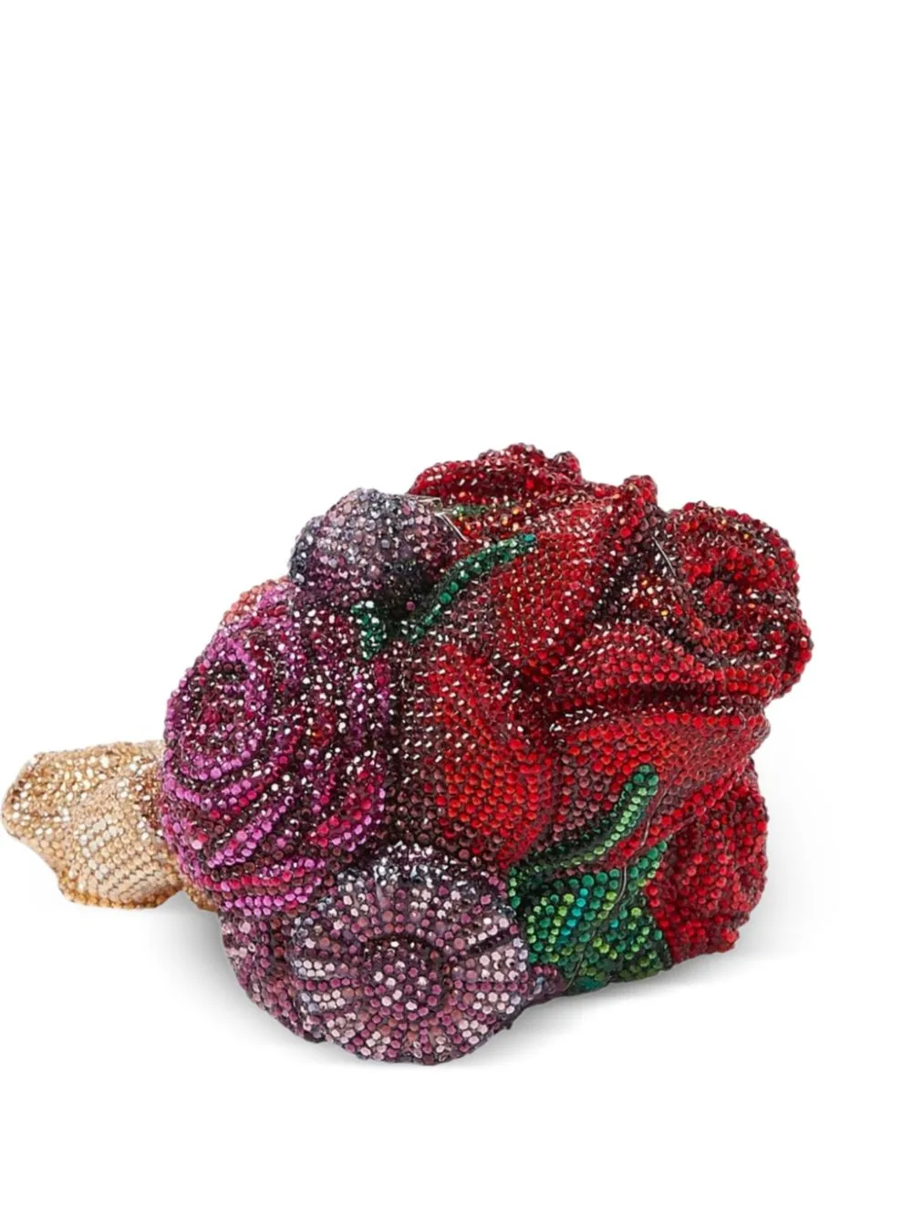 Crystal-Embellished Floral-Shaped Mini Bag