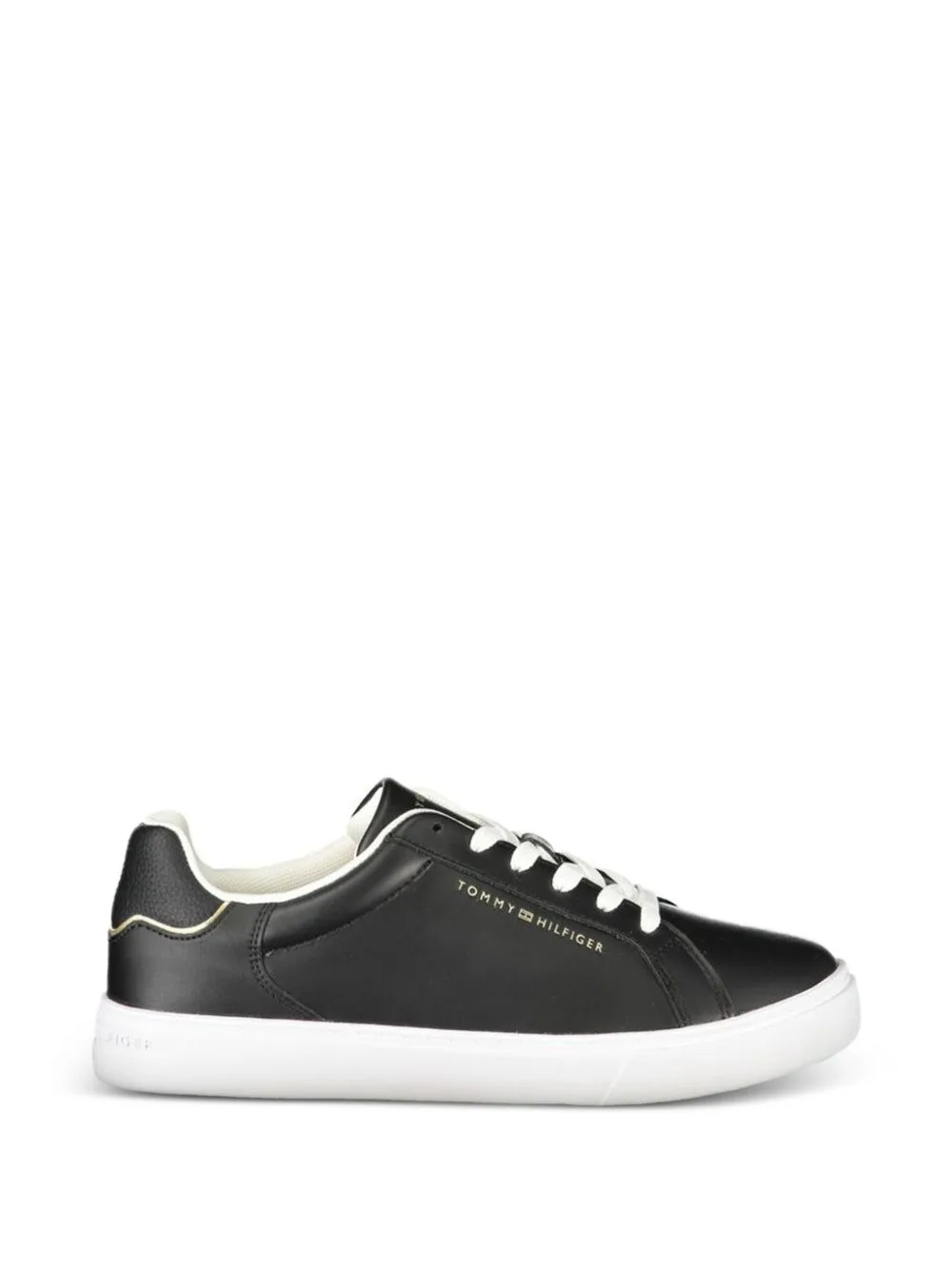 Logo-Print Leather Sneakers by Tommy Hilfiger