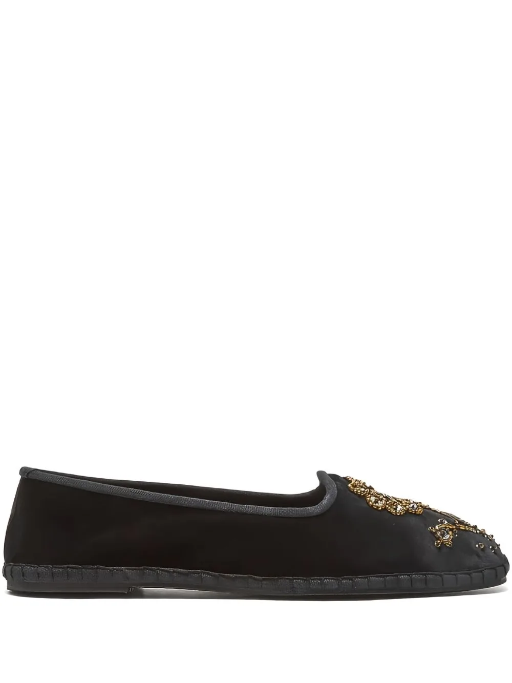 Bead-Embellished Ballet Flats by MALIPARMI