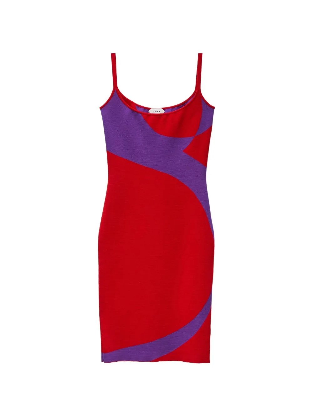 Stretch Wool Knit Mini Dress by Versace