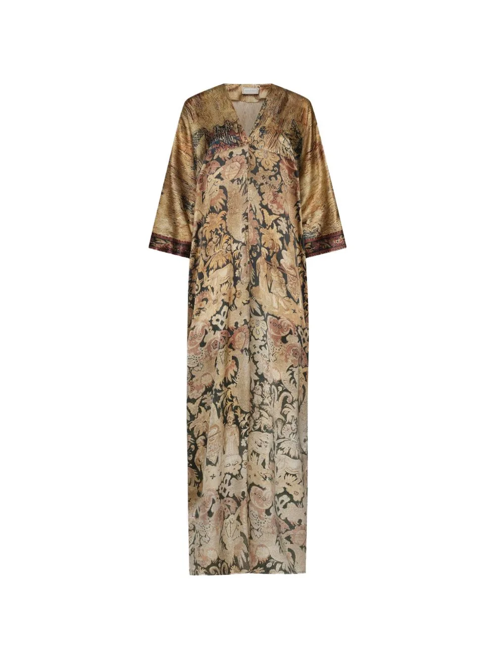 Tapestry-Print Silk Maxi Dress by Pierre-Louis Mascia