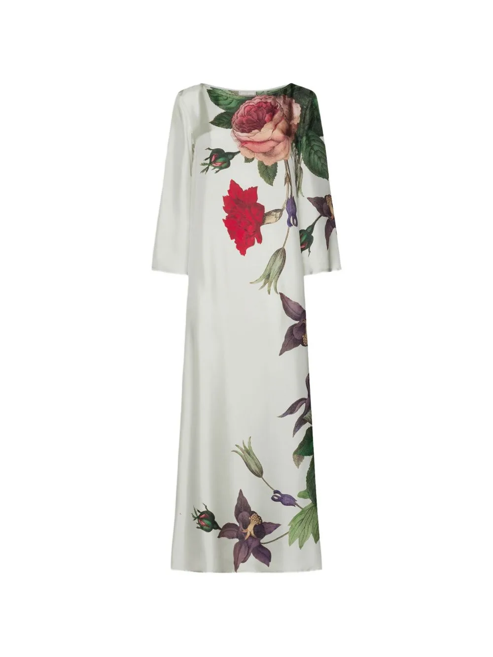 Aloe Floral-Print Silk Maxi Dress