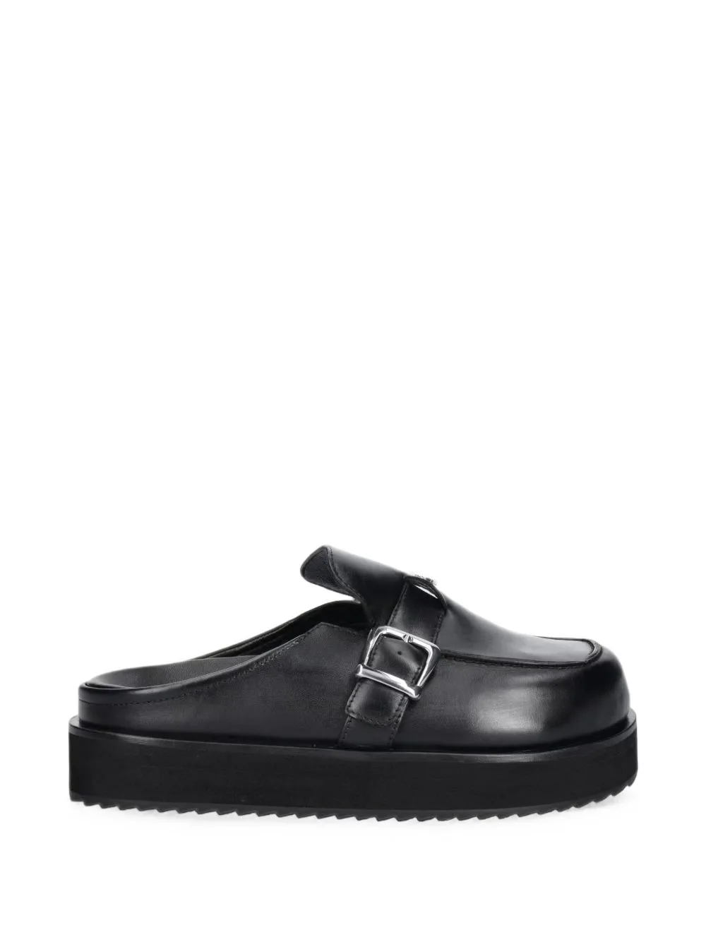 Buckle-Fastening Leather Mules by Patrizia Pepe