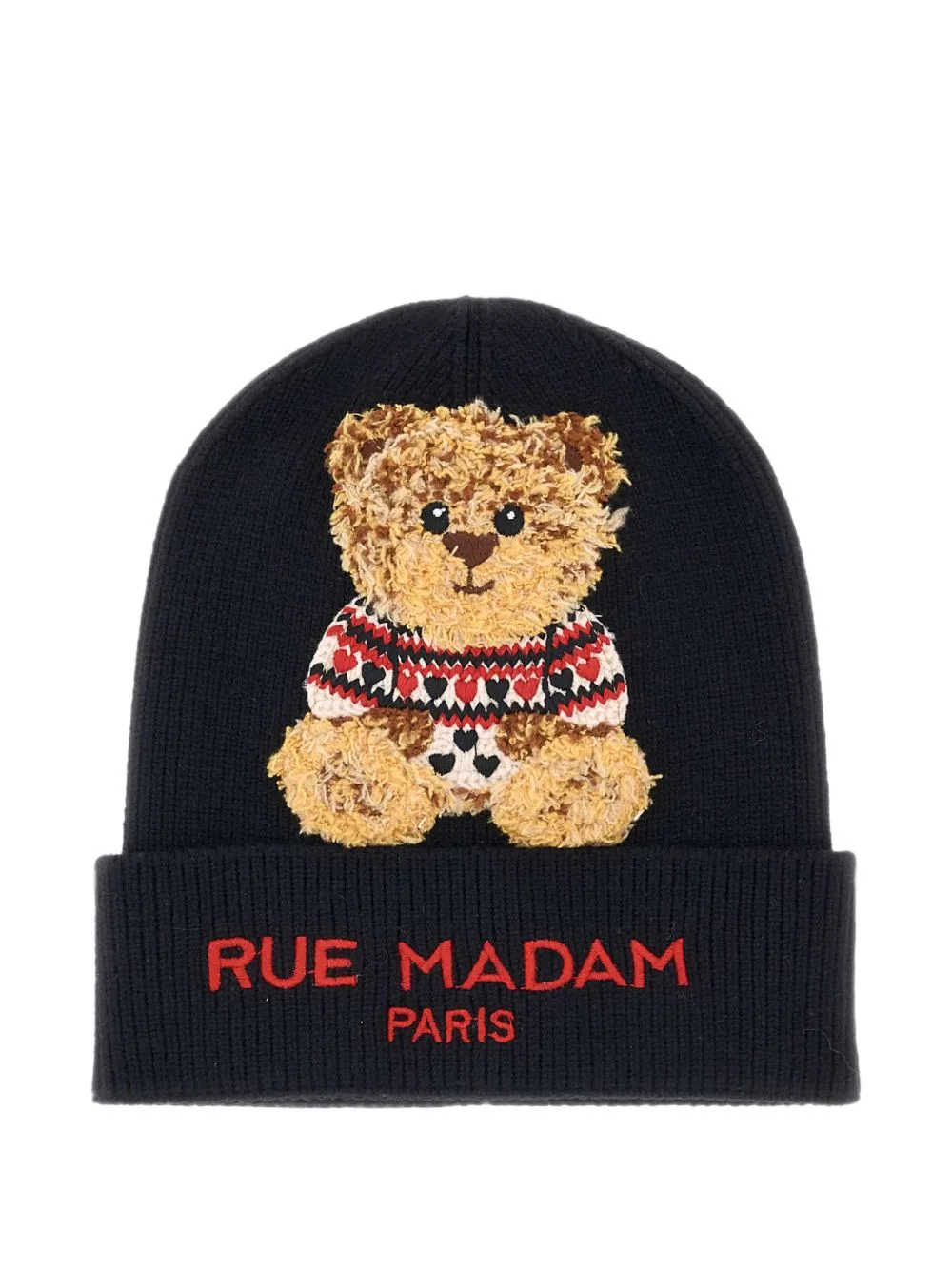 Logo-Embroidered Beanie Hat by RUE MADAM PARIS