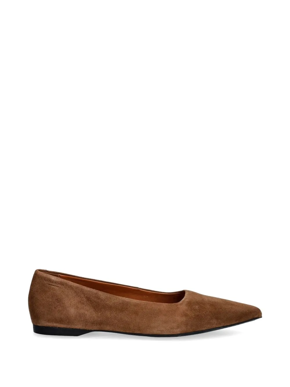 Hermine Pointed-Toe Suede Flat Pumps by VAGABOND