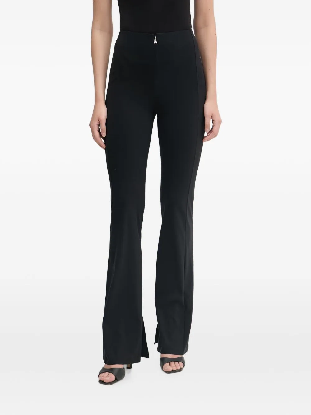 Logo-Plaque Flared Trousers by Patrizia Pepe