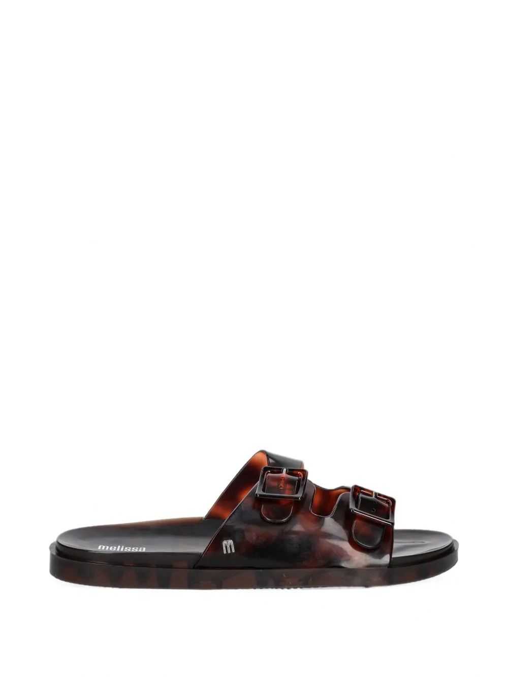 Tortoiseshell-Effect Buckle-Fastening Slides by Melissa