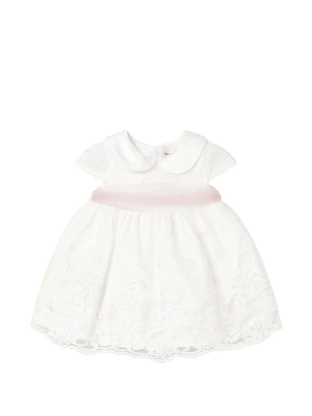 Floral-Embroidered Dress by Mayoral