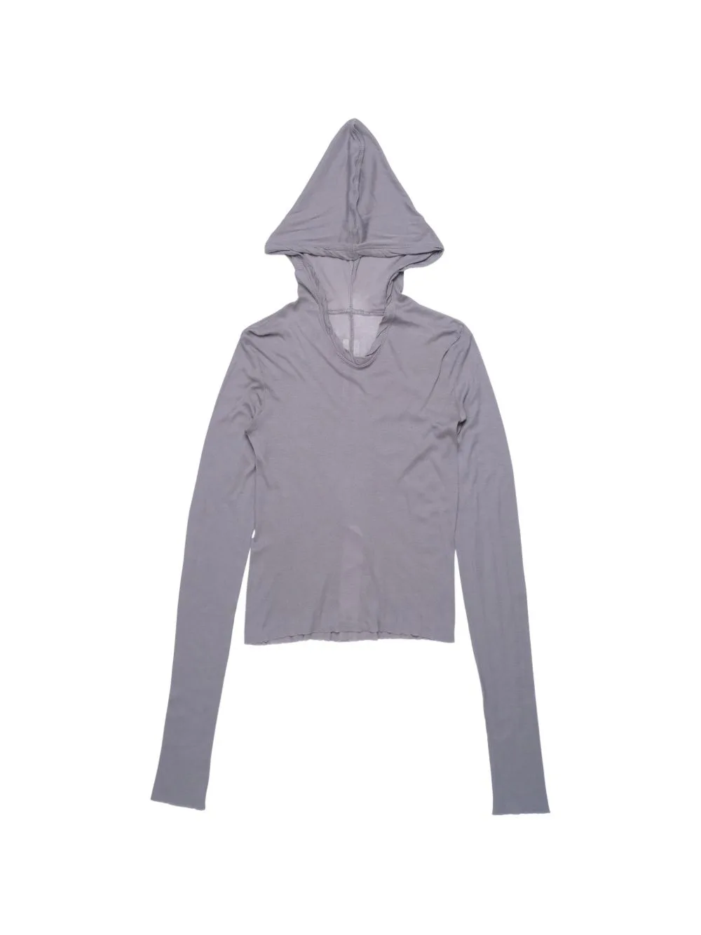Cropped Hooded Bib Long-Sleeve T-Shirt by Rick Owens
