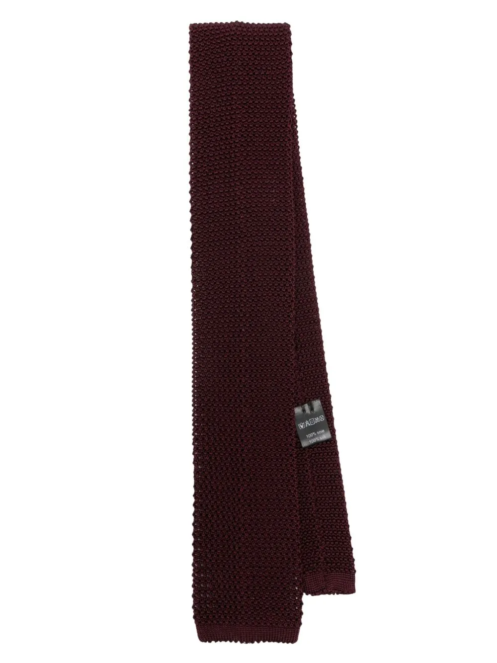 Square-Tip Knitted Silk Tie by FURSAC