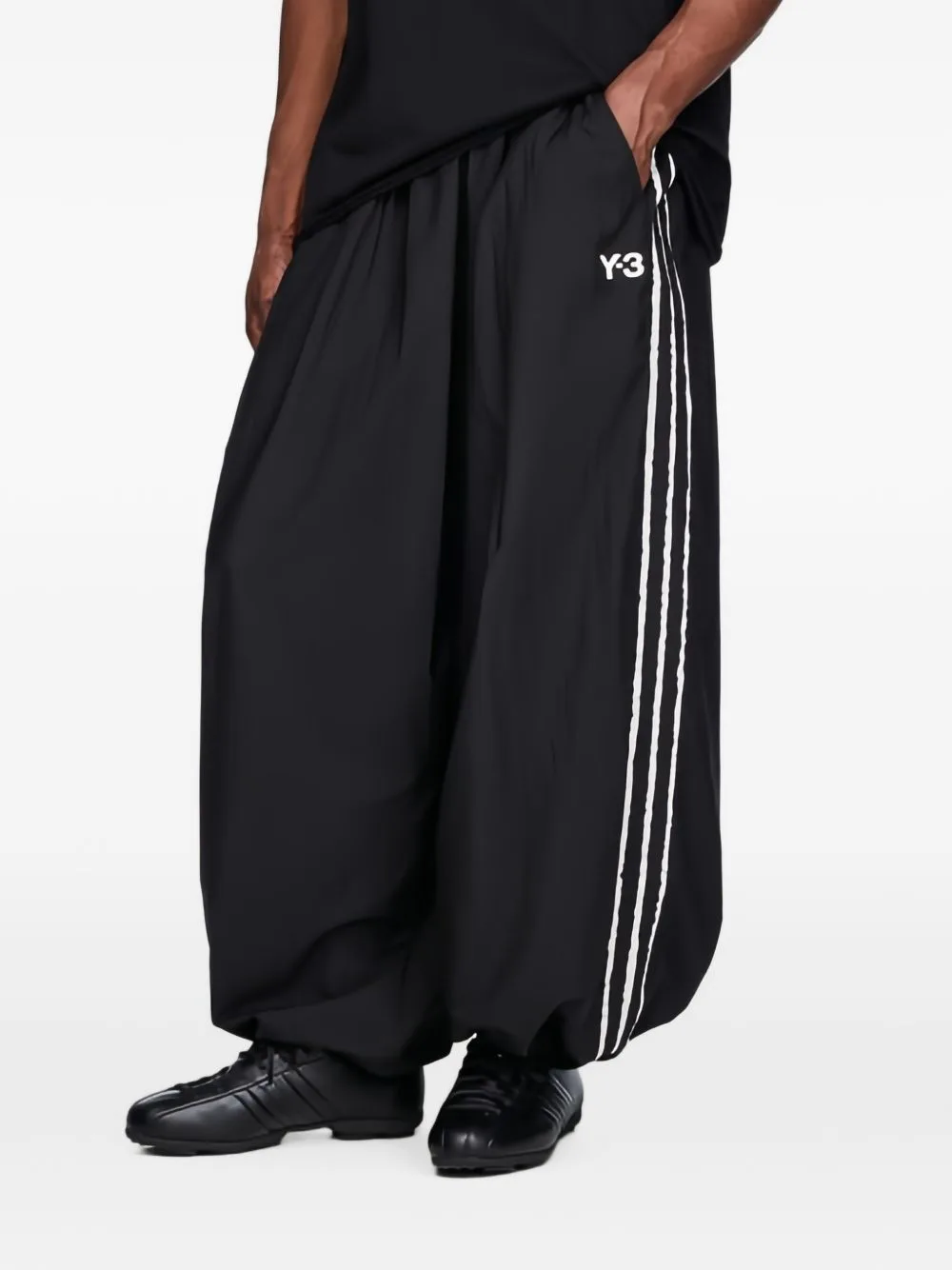 Raw Edge 3 Stripes Wide Trousers by Y-3