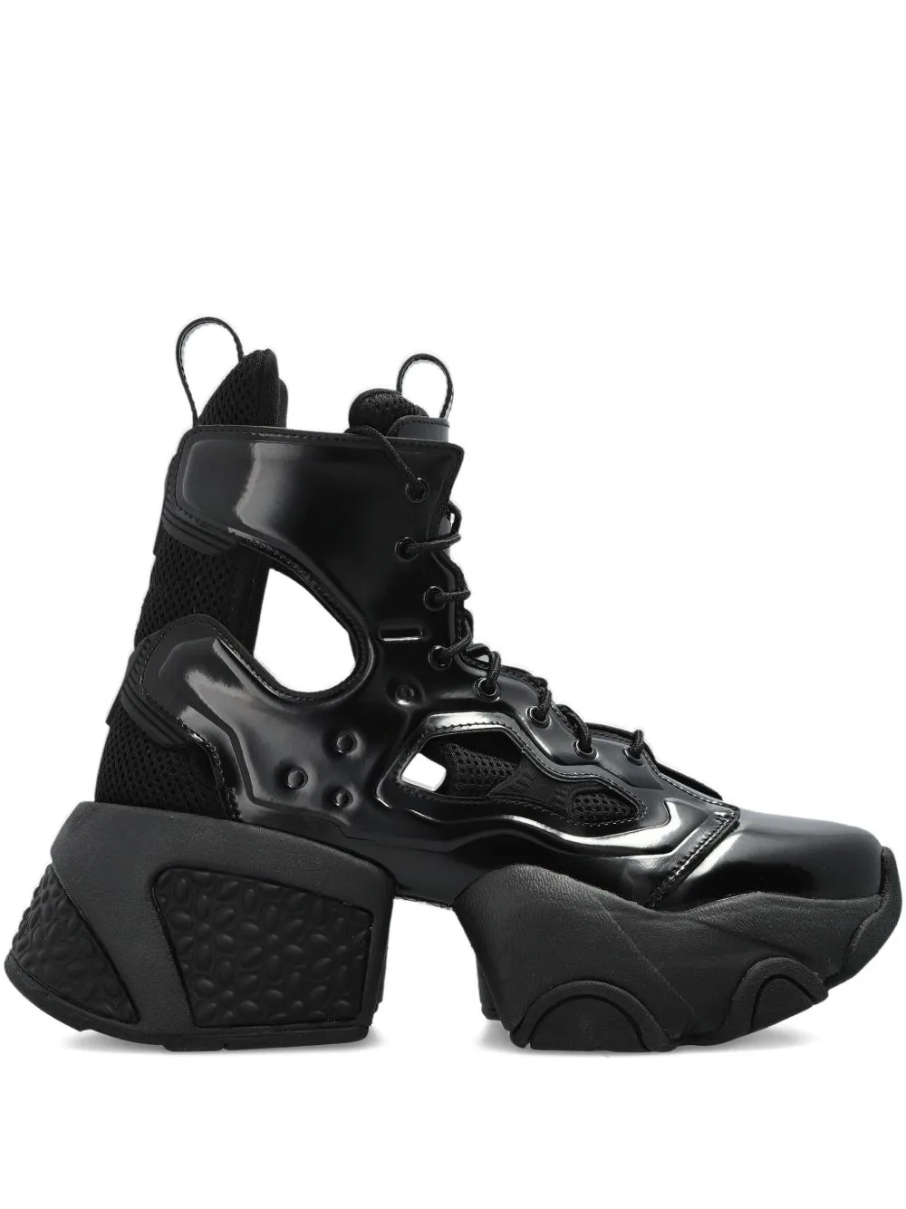 Noir Kei Ninomiya x Comme Des Garçons Cut-Out Platform Sneakers by Noir Kei Ninomiya