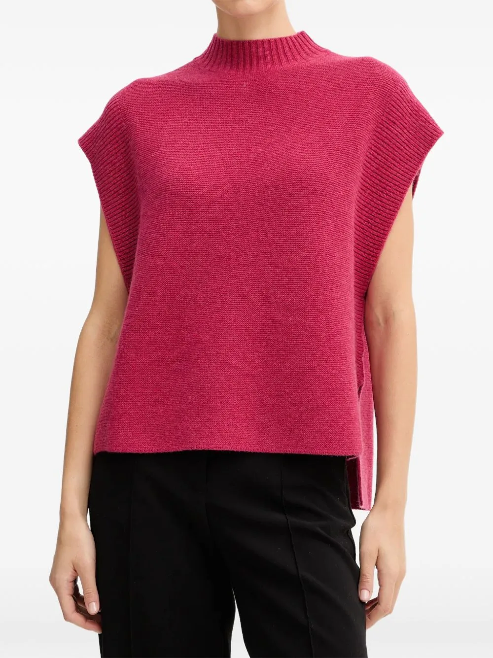 Ribbed High-Neck Sweater by Benetton