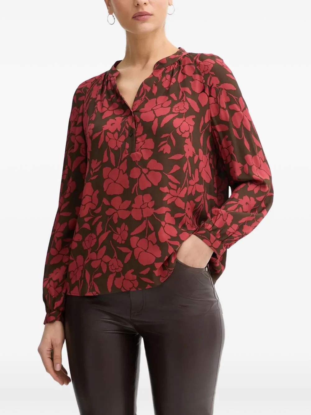 Floral-Print Blouse by Benetton