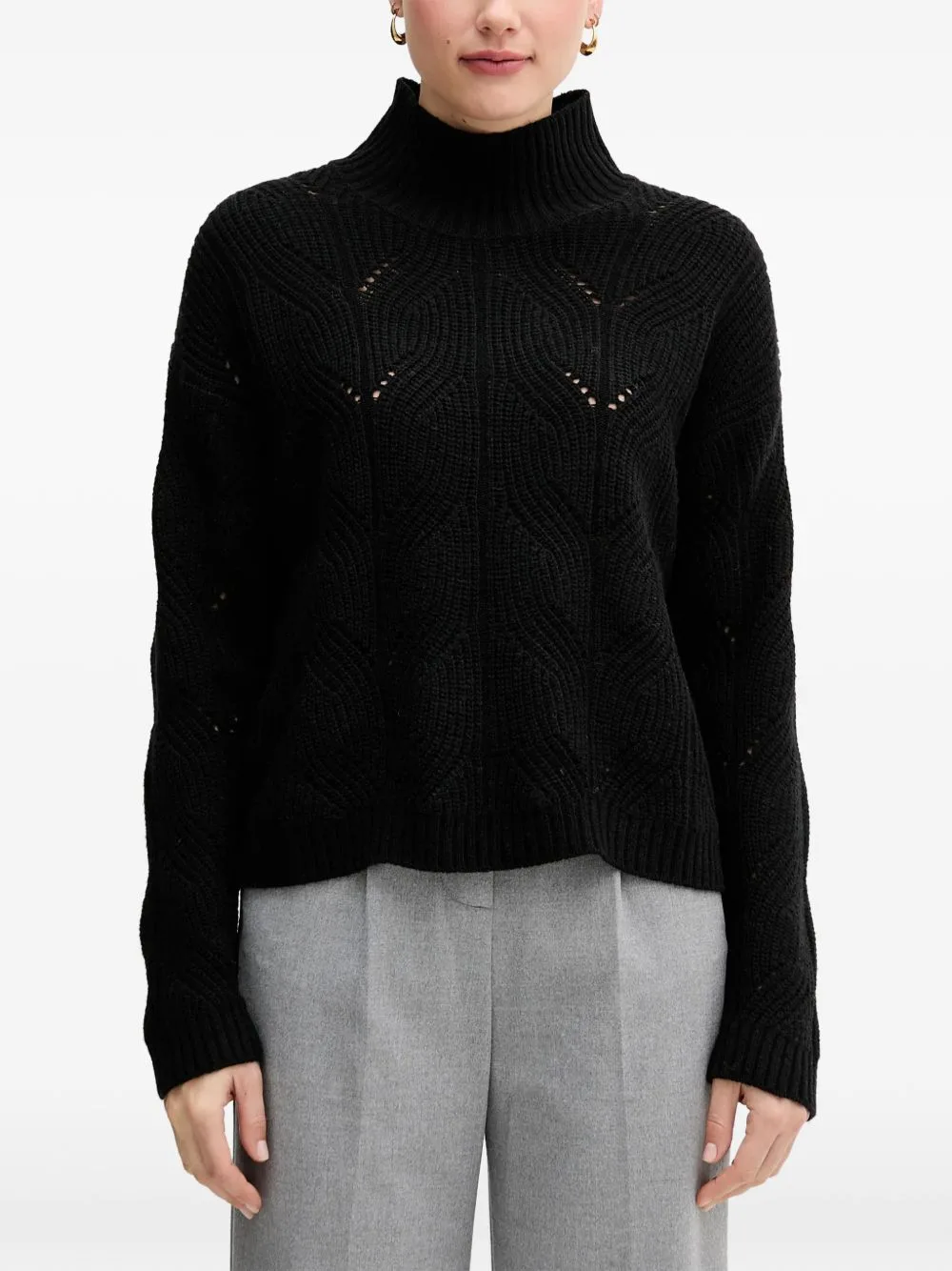 High-Neck Knitted Sweater by Benetton