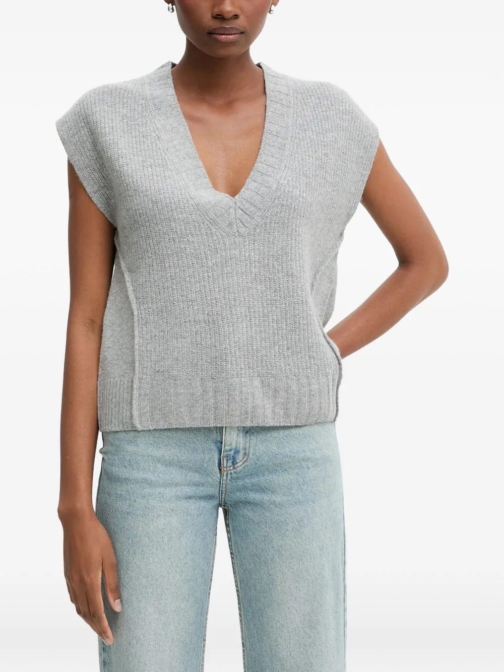 V-Neck Sleeveless Knitwear by Benetton