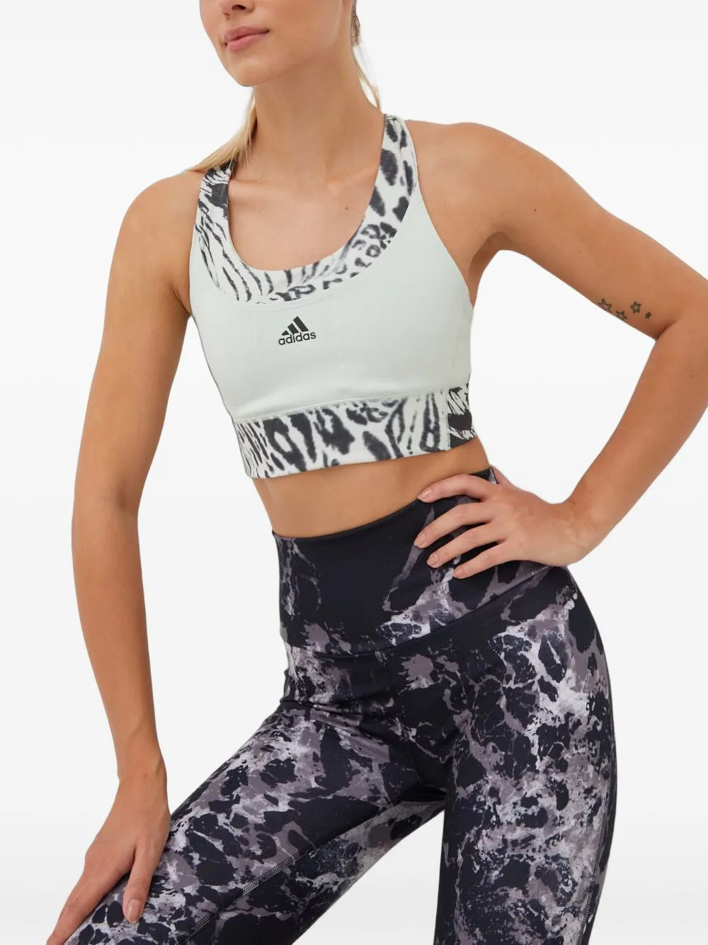 Animal-Print Sports Bra by adidas