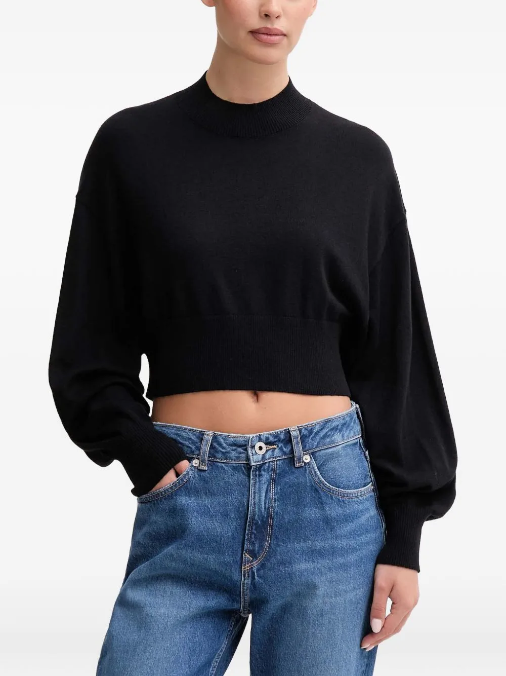 Mock-Neck Sweater by Benetton