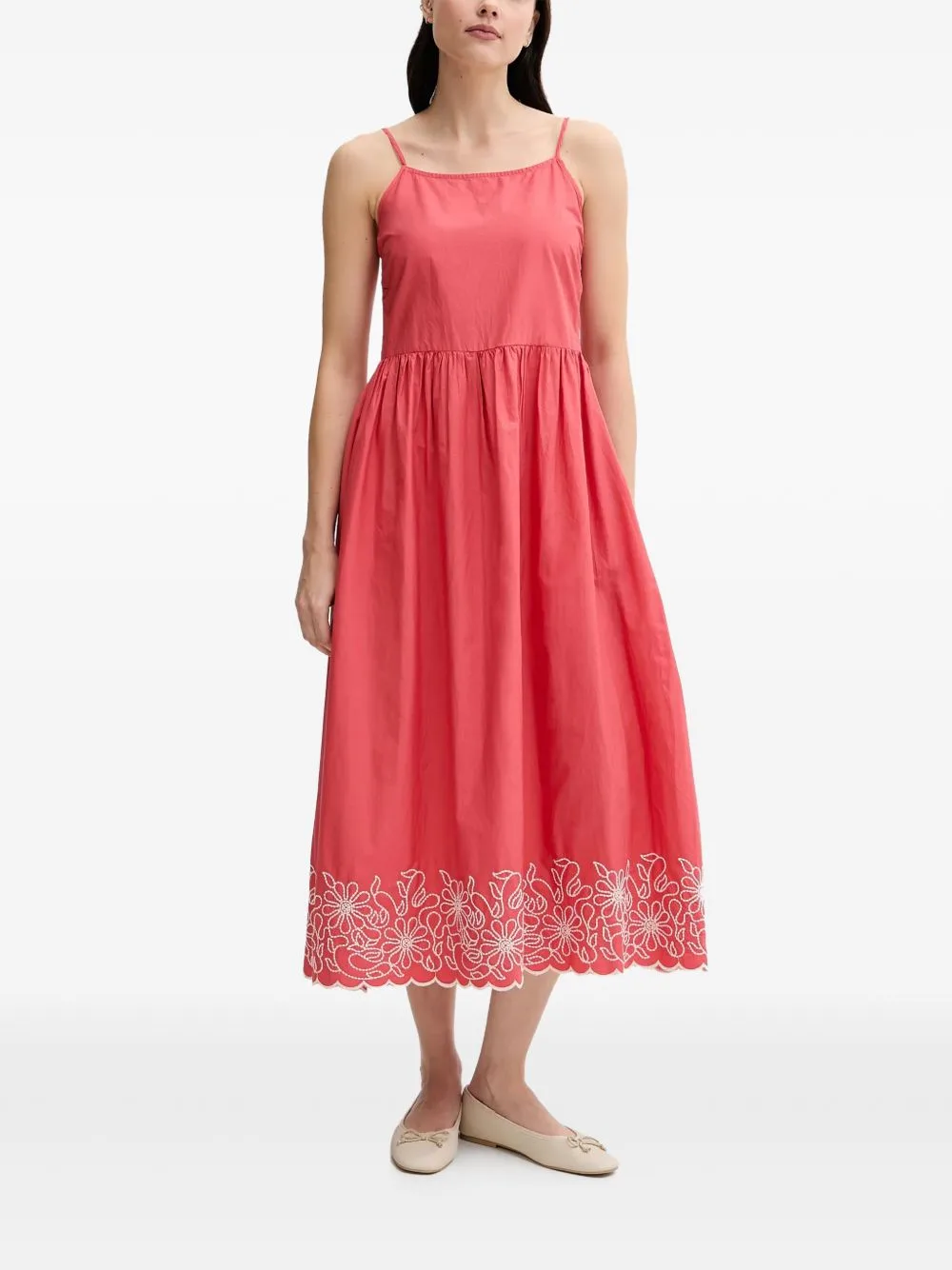 Floral Embroidered Dress by Benetton