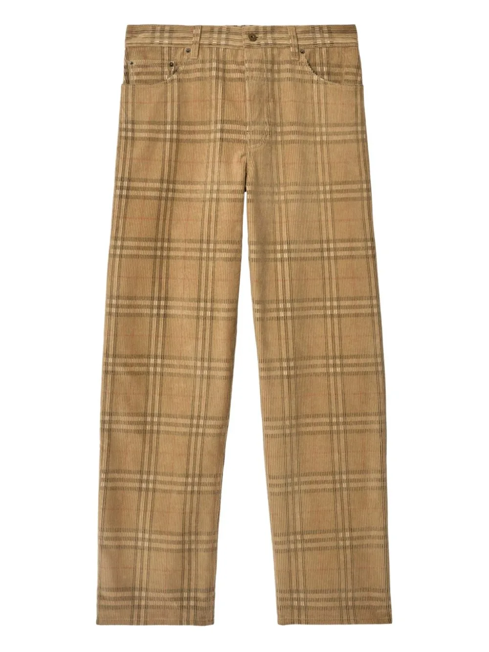 Checked Corduroy Trousers by Burberry