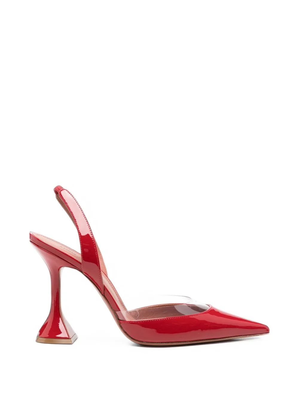 Lara Transparent-Panel Slingback Pumps by Amina Muaddi