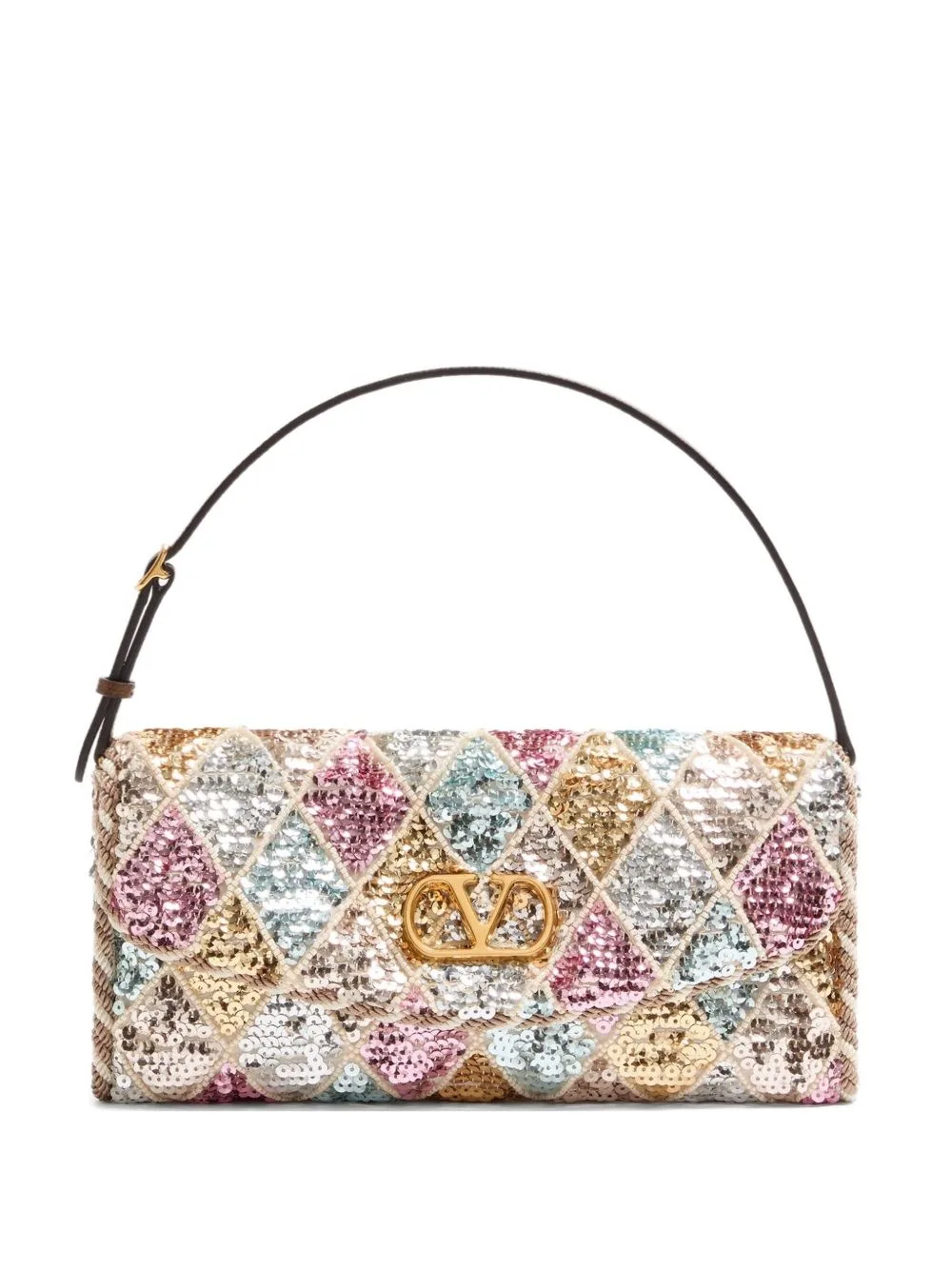 DeVain Small Shoulder Bag with Rhombelle Embroidery by Valentino Garavani