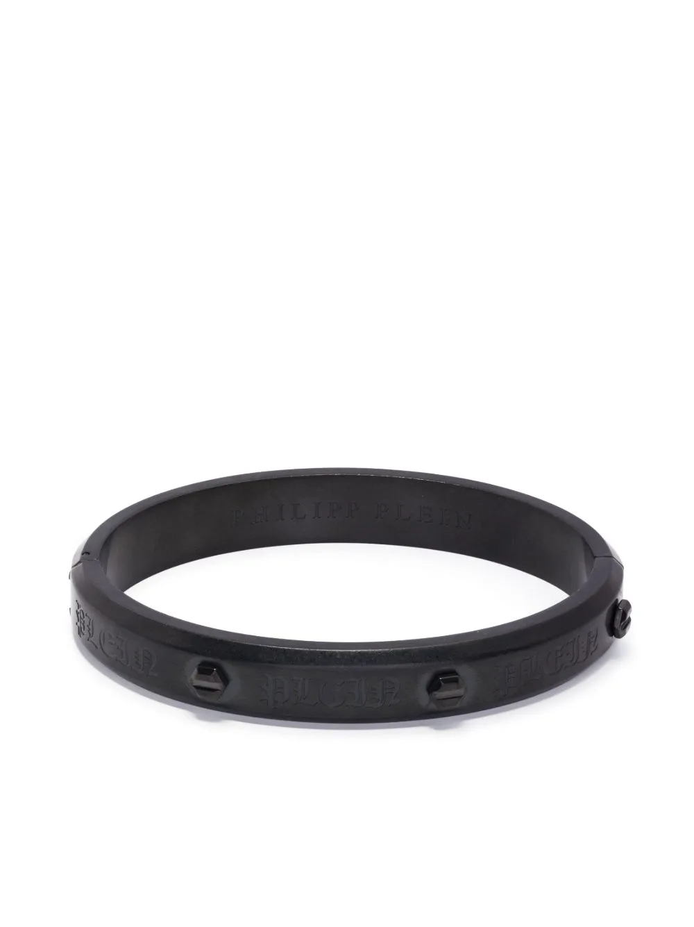 Hexagon Logo-Engraved Bracelets by Philipp Plein