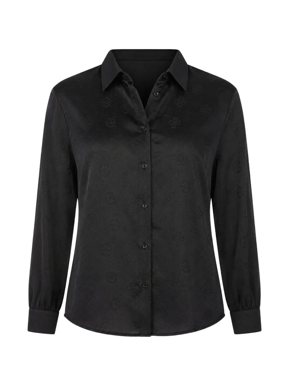 Logo-Jacquard Long-Sleeve Shirt by GUESS USA