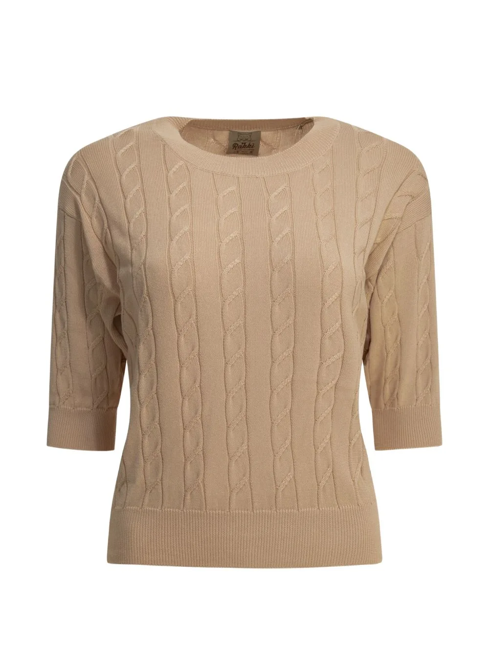 Almeria Cable-Knit Short-Sleeve Sweater by RAKKI