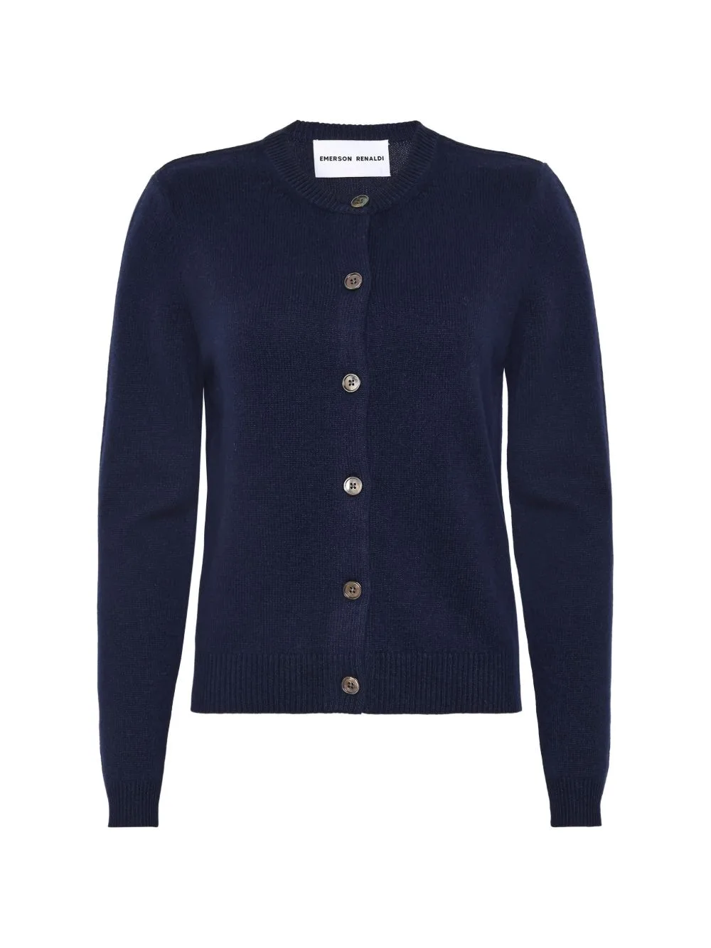 Button-Fastening Crew-Neck Cardigan by Emerson Renaldi
