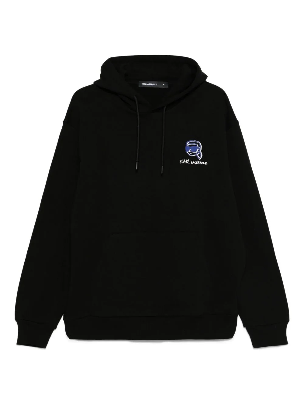 Embroidered Logo Cotton Hoodie by Karl Lagerfeld