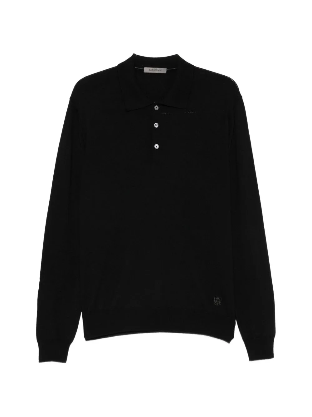 Long-Sleeve Polo Shirt by Corneliani