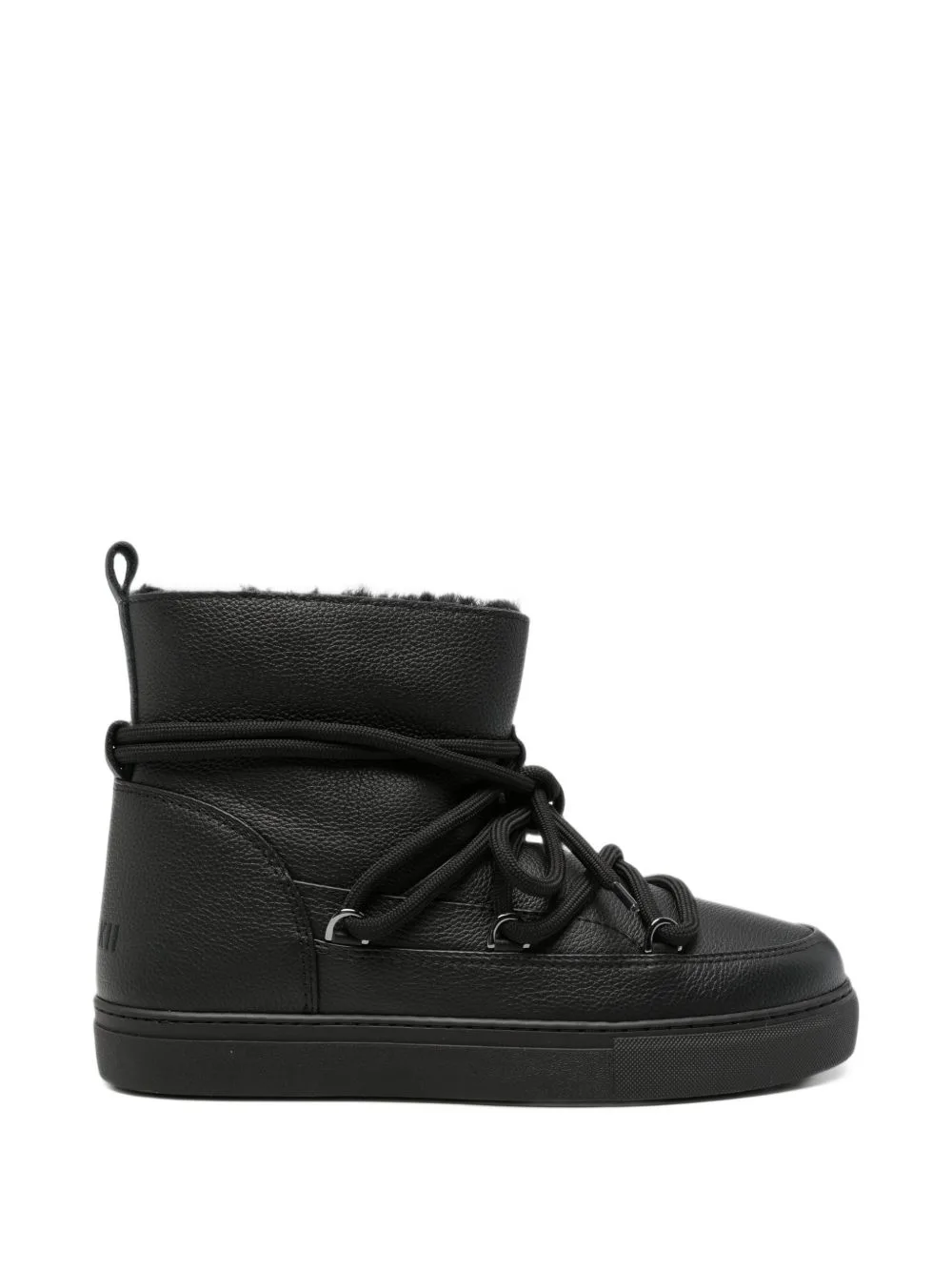 Lace-Up Pebbled-Leather Boots by Inuikii