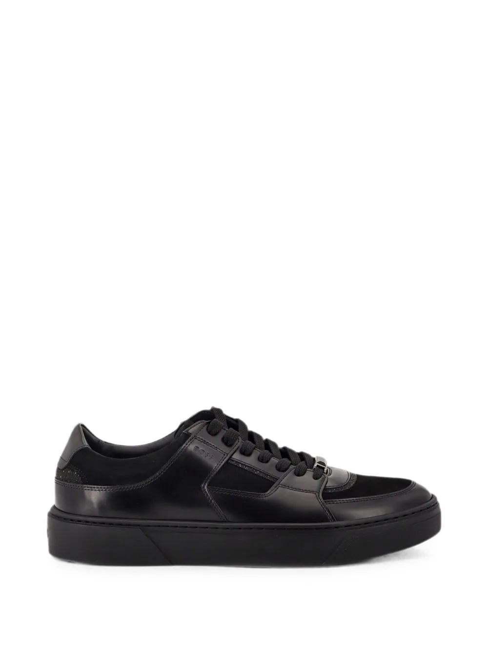 Rhinestone-Embellished Leather Sneakers