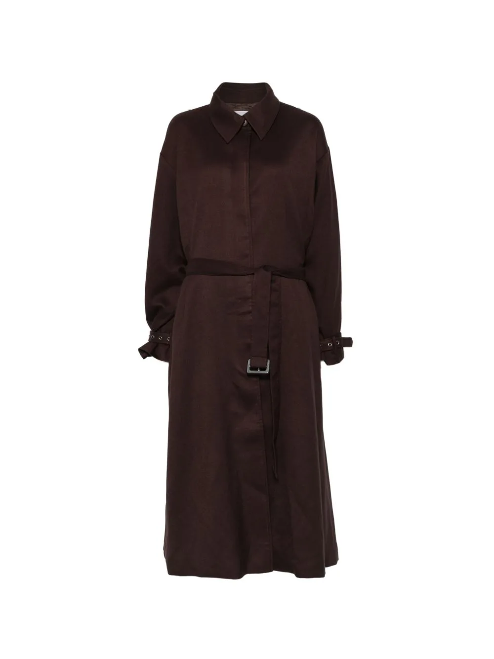 Belted Oversized-Collar Jacket by La Piscine