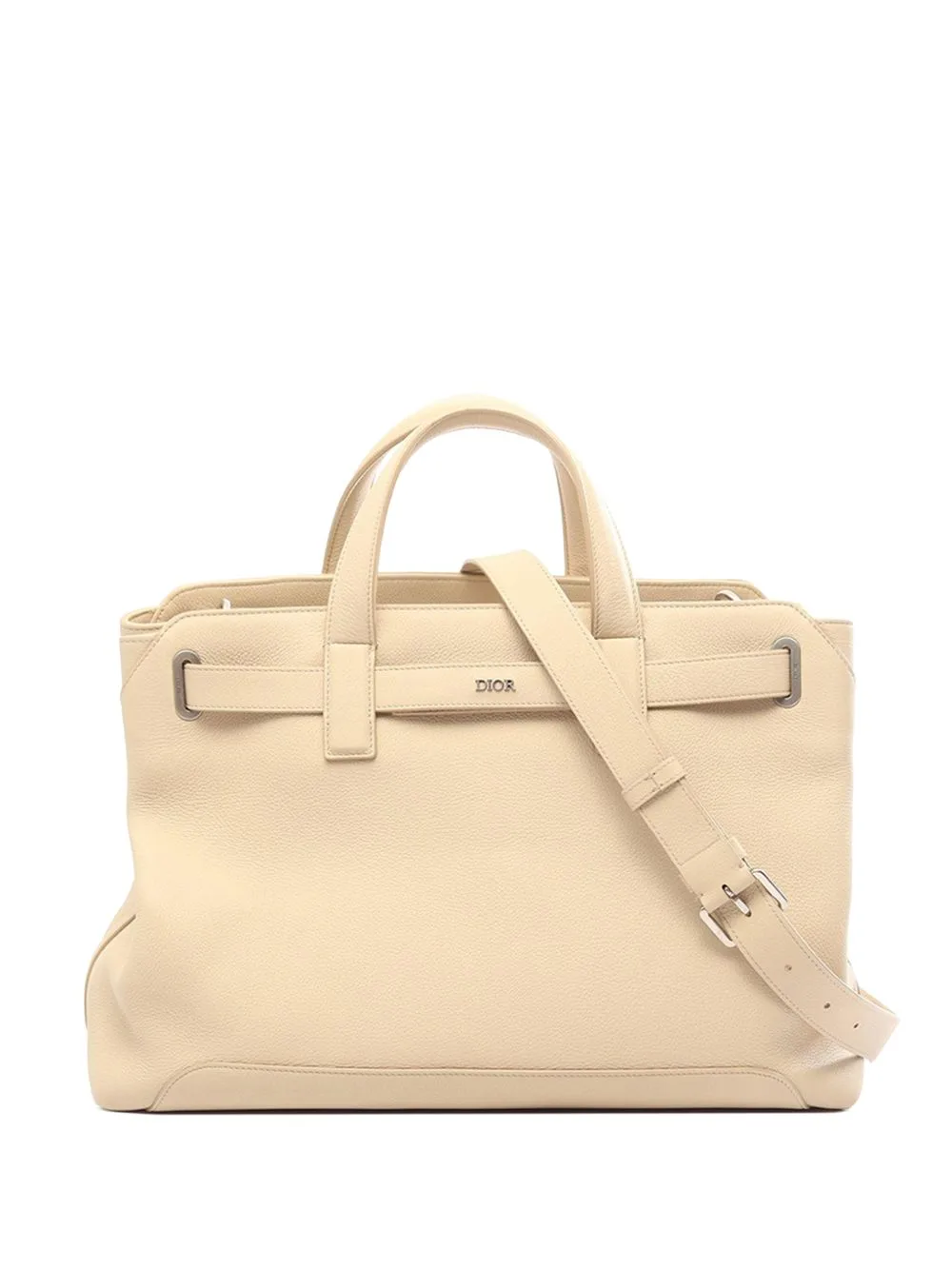 2000-2026 Medium Leather Normandy Tote Satchel by Christian Dior Pre-Owned
