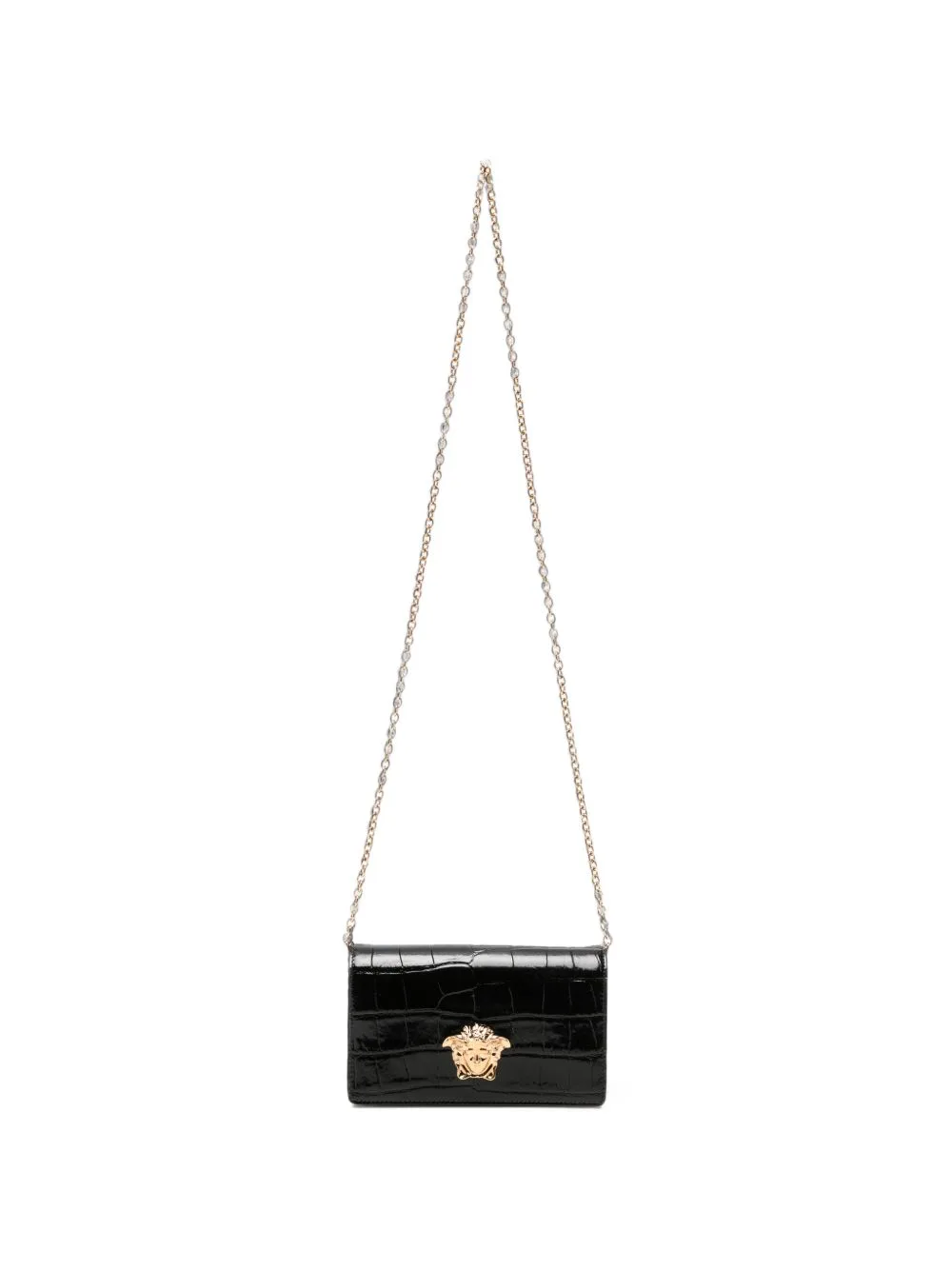 Mini Medusa'95 Croc-Effect Shoulder Bag by Versace