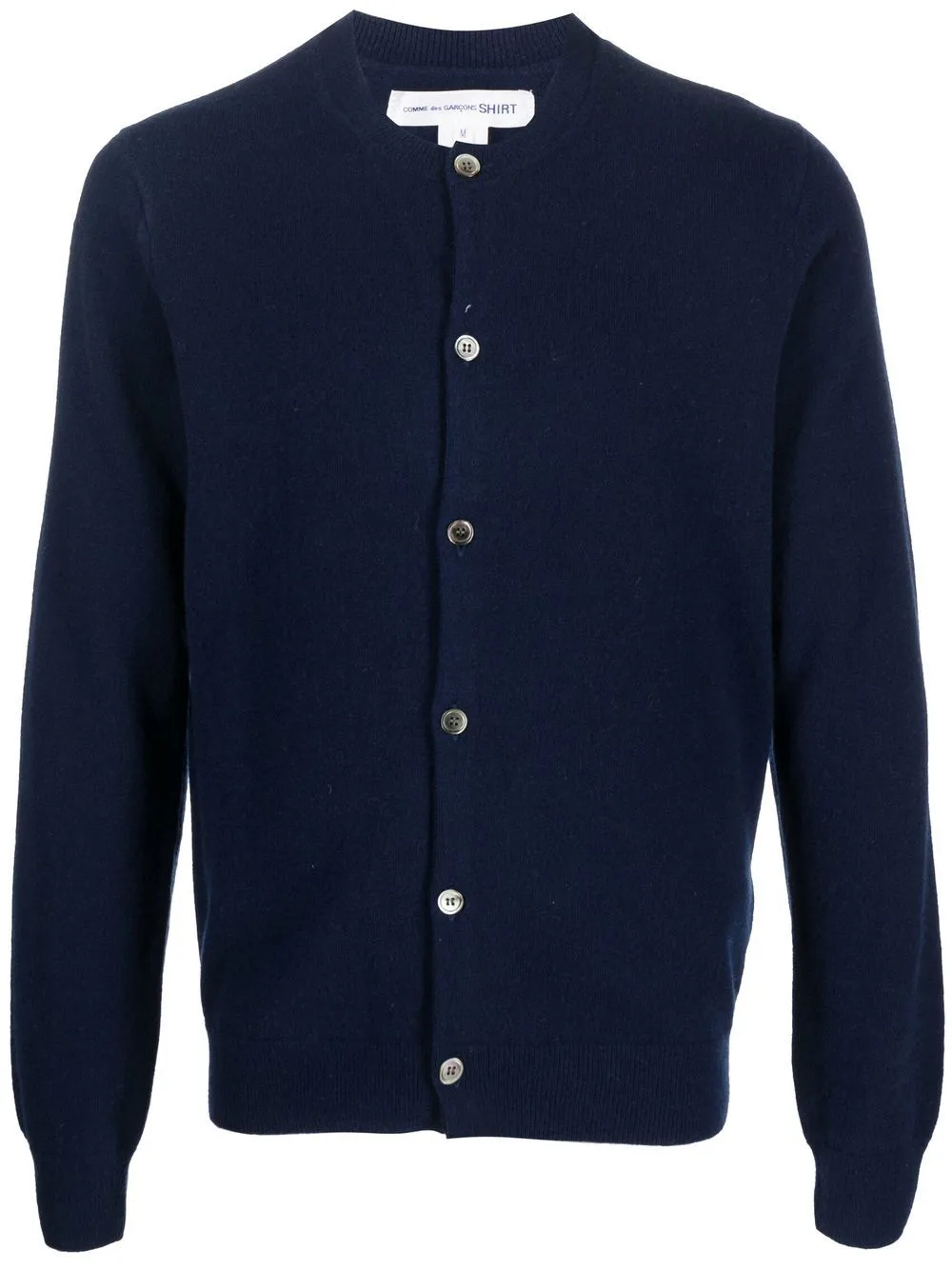 Crew-Neck Lambswool Cardigan by Comme Des Garçons Shirt