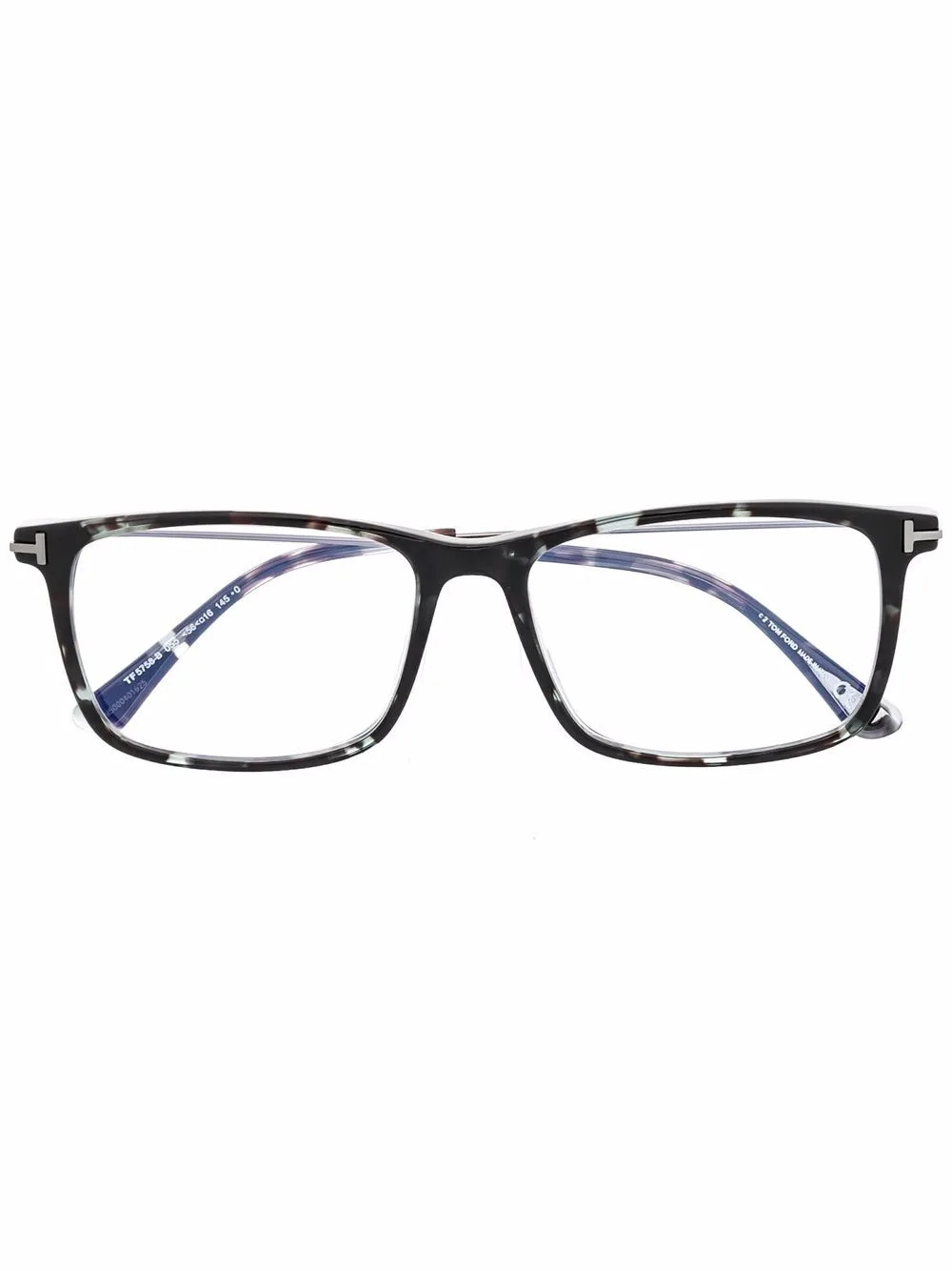 Marble-Effect Square-Frame Glasses by TOM FORD Eyewear