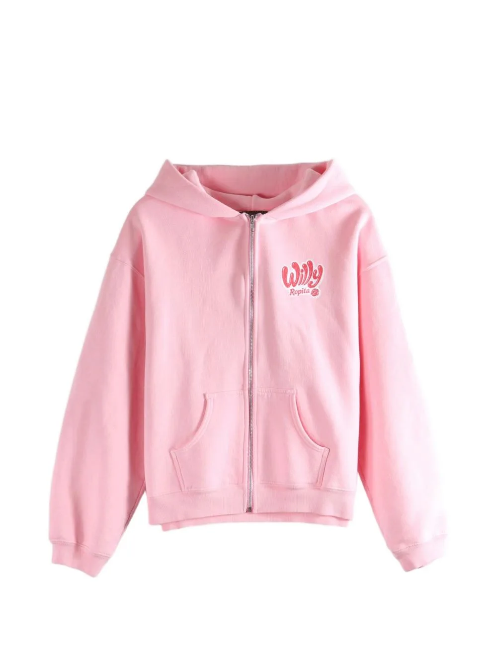 Willy Ropita Shrunken Logo-Print Zip-Up Hoodie by Willy Chavarria